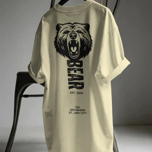 THE MEN'S HUB BEIGE T-SHIRT MEN
